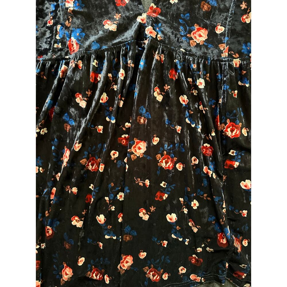 NWOT Natural Life Stella Velvet Floral Mini Dress Size XL - Picture 6 of 8